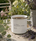 Mug émaillé "Tu étais mon refuge."