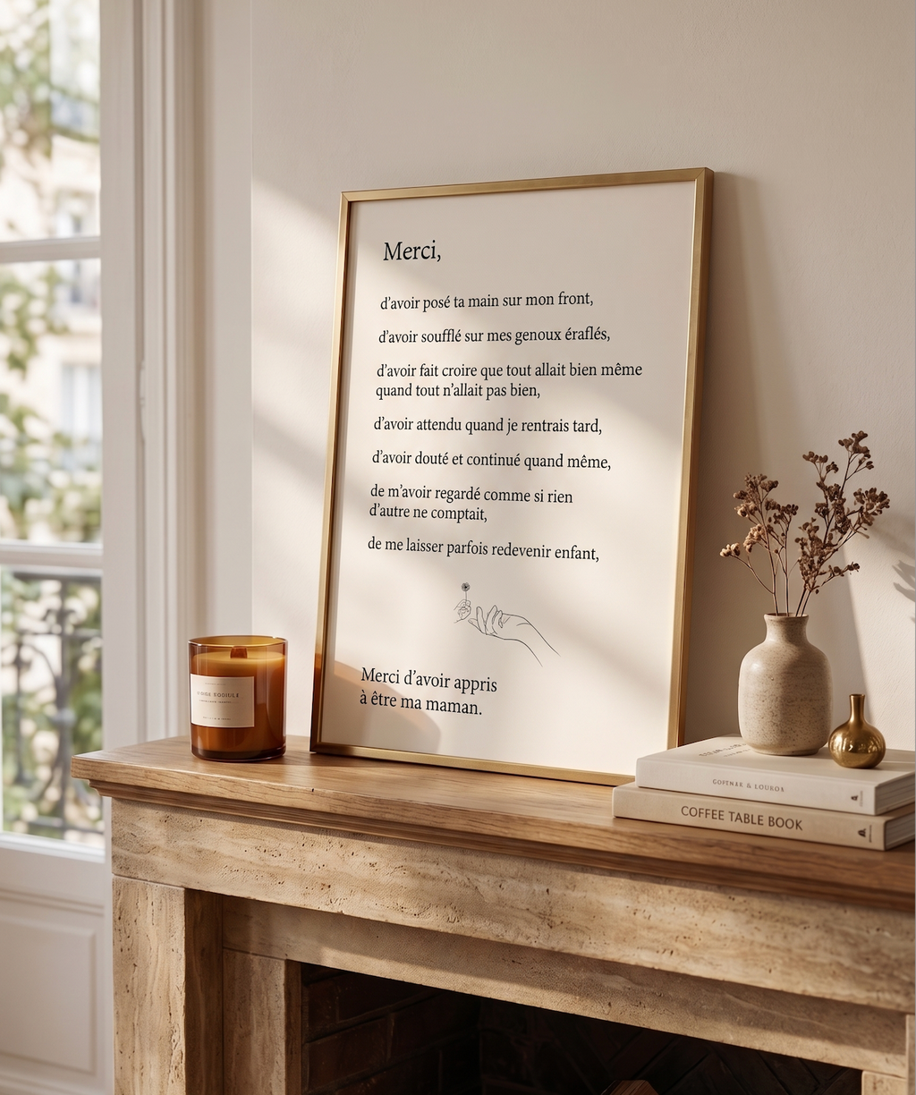 Affiche "Merci : la lettre"  –  Blanc