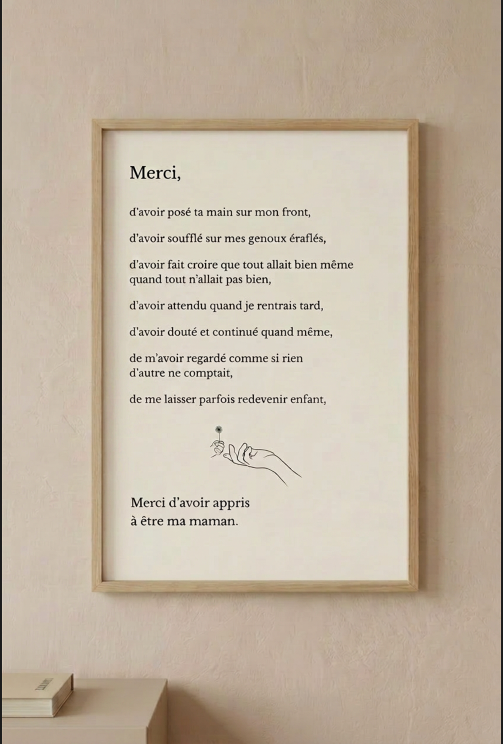 Affiche "Merci : la lettre"  –  Blanc