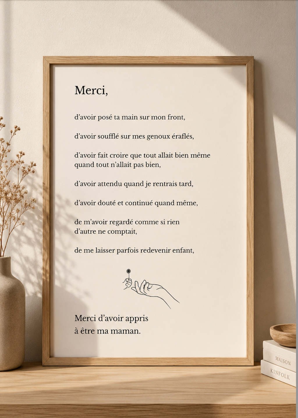 Affiche "Merci : la lettre"  –  Blanc