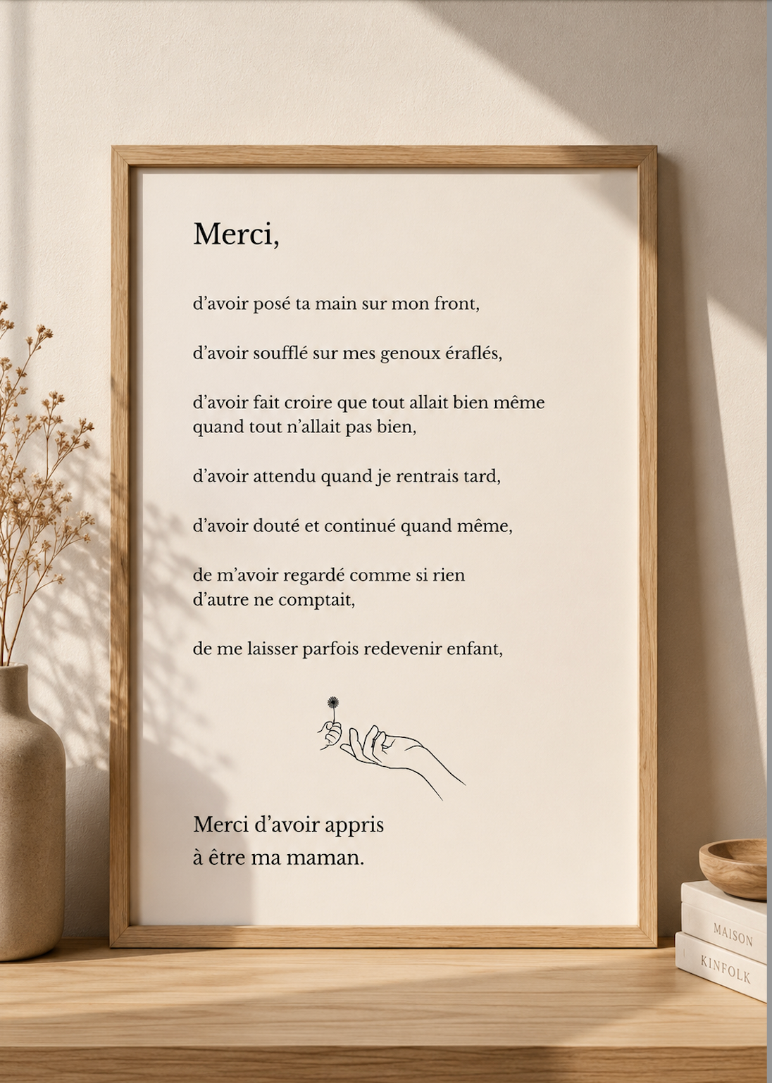 Affiche "Merci : la lettre"  –  Blanc