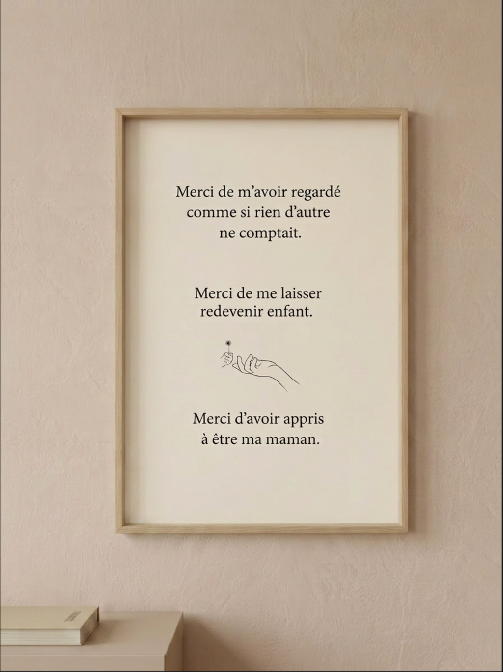 Affiche "Les trois Mercis" –  Blanc