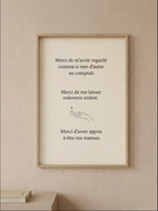 Affiche "Les trois Mercis" –  Blanc