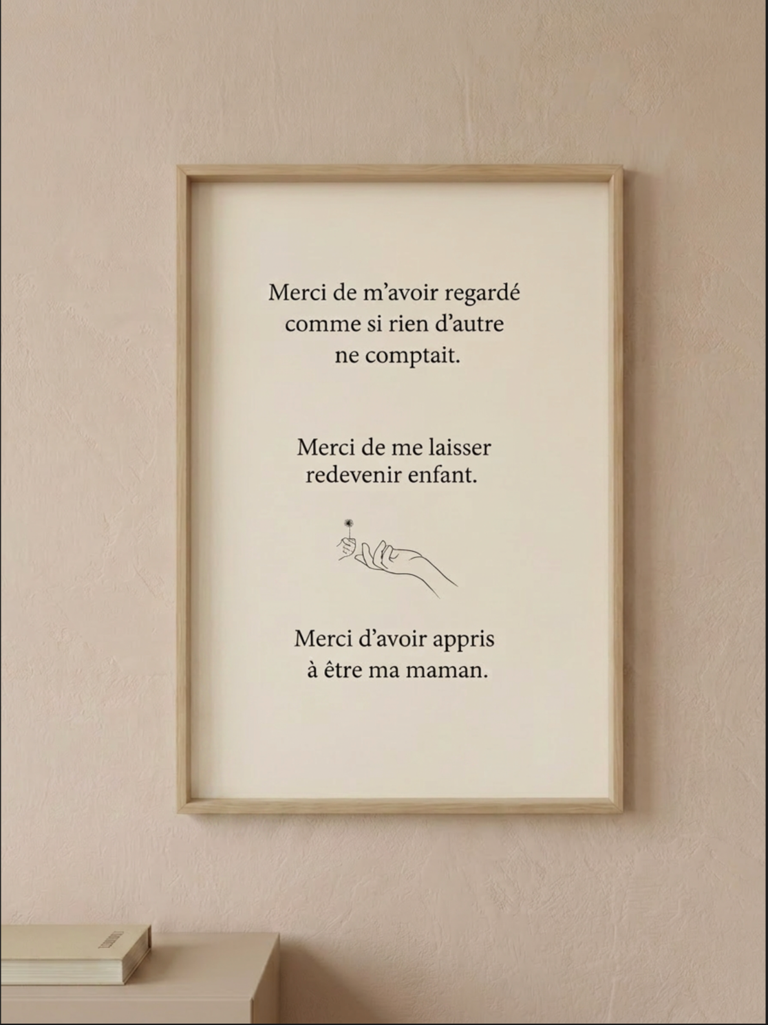 Affiche "Les trois Mercis" –  Blanc